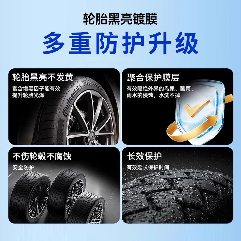 Car Tire Wax, Tire Foam Brightener, Tire Wax Oil, Cleaning Glaze, Foam Cleaner, Polishing and Blackening Agent