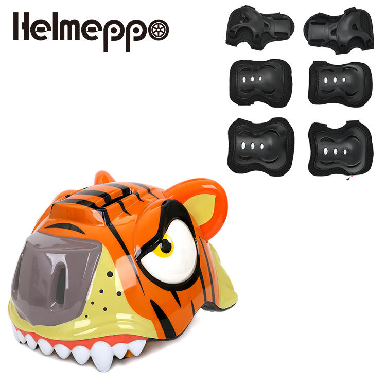 Children wheel slip protective gear Tiger helmet Skate Skate Skate Skate Balance Car Anti-Fall Bike Sports Kneecap Safety Helmet