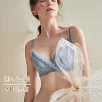 Sexy lace European and American small chest gathered bra thickened ladies no steel ring adjustment type breast underwear T45