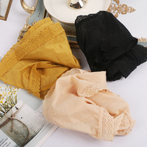 (Matching) Silk Protein Mask Pants Seamless Mid-Low Waist Sexy Breathable Briefs Womens Thin Panties