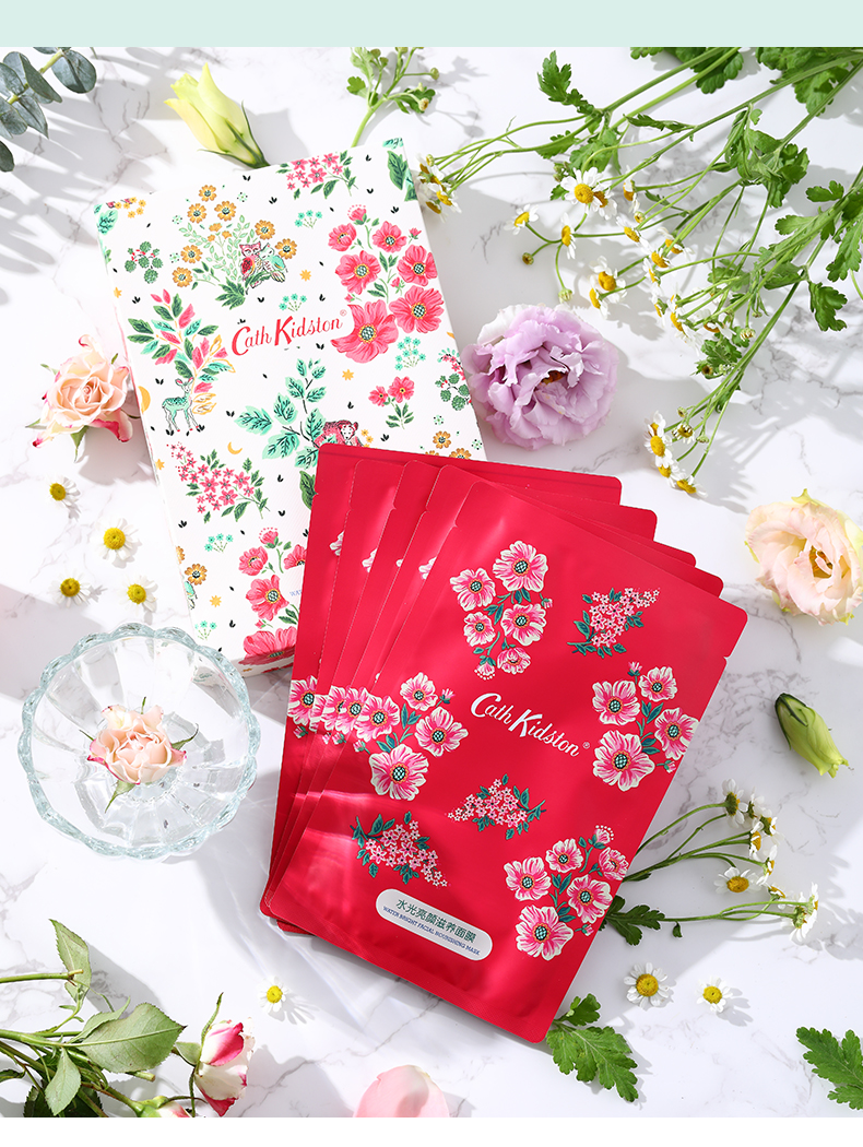 Cath Kidston 凯茜·琦丝敦 烟酰胺补水保湿面膜 5片*10盒 天猫优惠券折后¥99包邮(¥399-300)