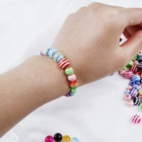 Детский аксессуар с аксессуарами, браслет из бисера ручной работы, набор материалов, «сделай сам», 6мм, 50 шт