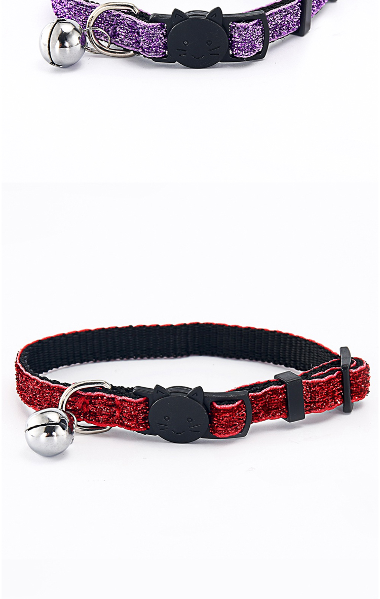 Pet cung cấp mèo và chó cần thiết hàng ngày cổ áo sang trọng cổ áo màu mặt cười nút mèo chuông sáng bóng điều chỉnh 	dụng cụ và thức ăn cho chó