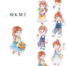 Split up the new seven days and paper adhesive tapes original hand account cute characters small cute decorative paper adhesive tapes around