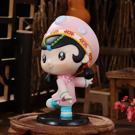 民族特色饰品仫佬族公仔娃娃小摆件酒柜书柜手办送礼工艺品手办