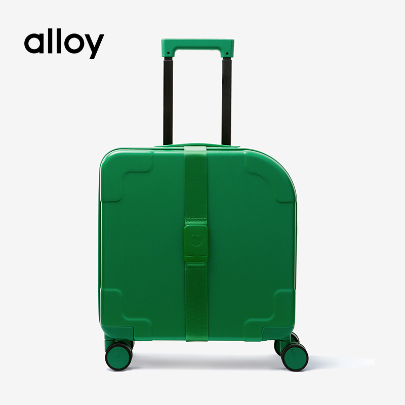 Alloy Leji suitcase green trolley suitcase suitcase boarding suitcase leather suitcase male and female personality 20 24 inches