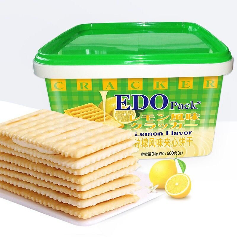 🎁 年货必囤! edo pack柠檬芝士夹心苏打纤麦饼干 🌟-年货-淘宝好物网
