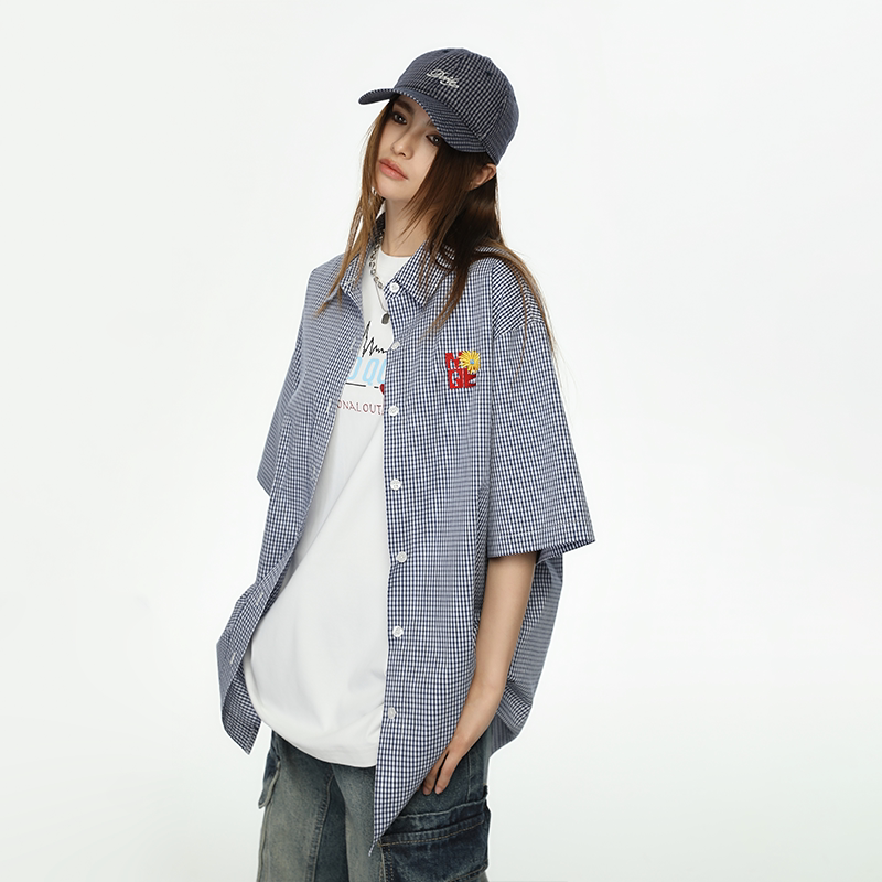 Moodquake New Year's New Plaid Shirt, Unisex, Loose and Casual, Original Design, Can Be Worn as a Top or Shirt