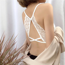 edm back wings double wing chic lace beauty back camisole vest chest wrap bra underwear trampling girl