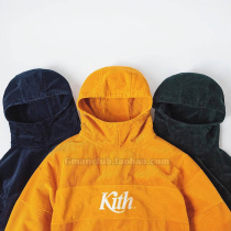 Non-FEAR OF GOD High Street Autonomous Kith Monogram Embroidered Corduroy Loose-fitting OS Hooded Sweatshirt Hoodie