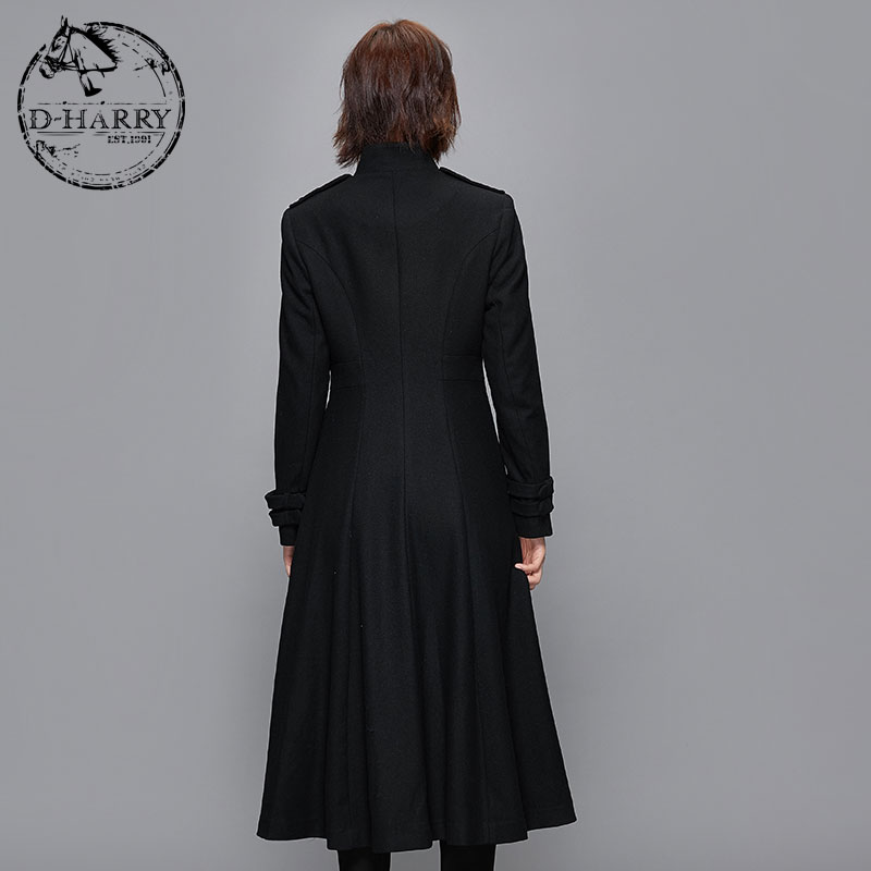 D-HARRY Dyhari Dong-Ying-Lun Thời trang Coat Ladies dài tóc Coat DH94F96915D