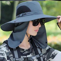 Fisherman Hat Men Sun Visor Summer Outdoor Speed Dry Sunscreen Cap Fishing Breathable Sun Cap Hooded Cap Neck
