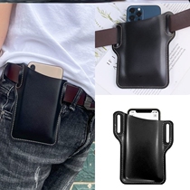 New phone bag pocket men work worksite wearing leather strap mobile phone bag cloth bag portable large capacity mobile phone cover
