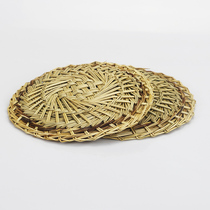 Bamboo Forest Hand Steamer Grass Mat Natural Mat Pure Hand-woven Steamer Grass Mat Shaxian Snacks Round Grass Mat