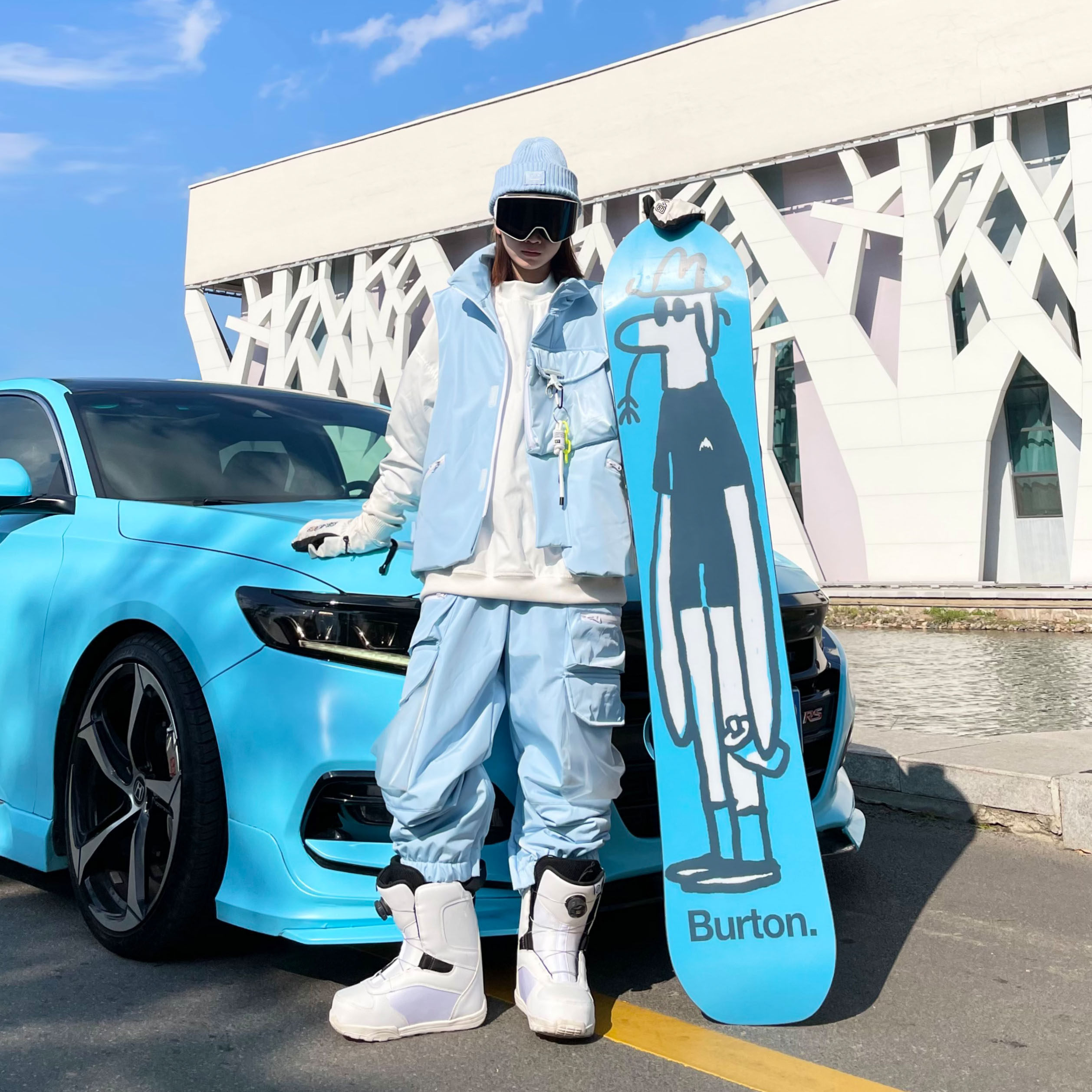 # NorthWhite Transparent Pocket Ski Suit Women Windproof Waterproof Thick Winter Outdoor Snowwear