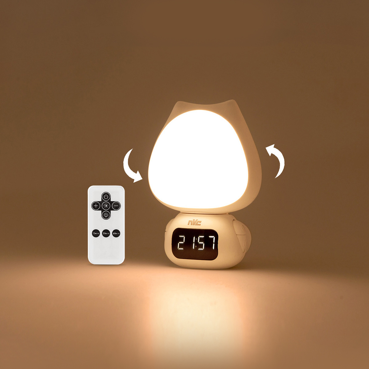 Thunder lighting LED small night light remote control charging baby suckling eye light lunar sub bedroom bedside sleep light