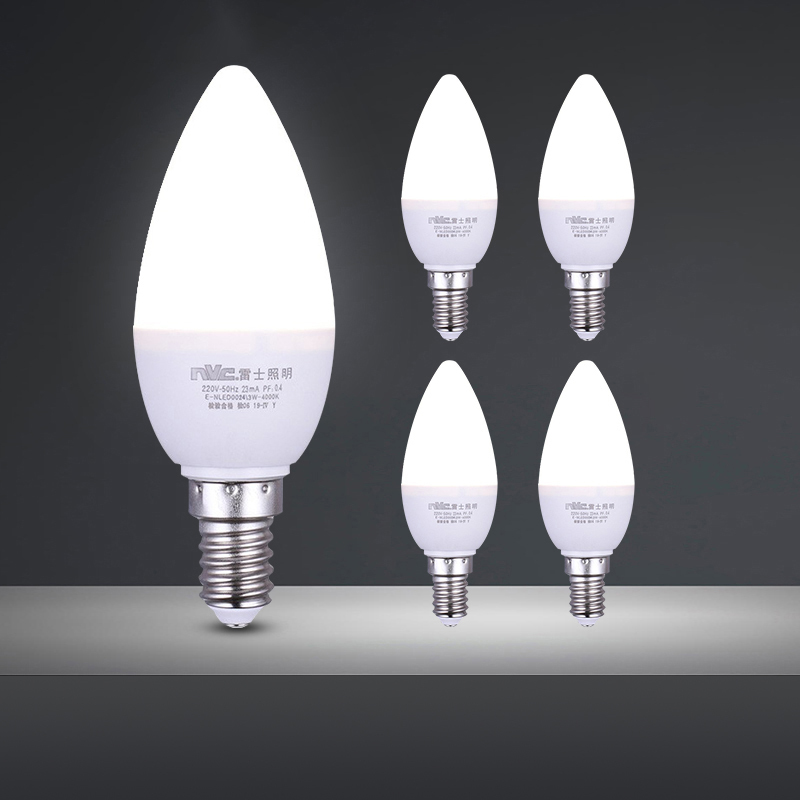 Nvc Lighting Led Bulb E14 Small Screw Base Thin Mouth Candle Light Chandelier Small Bulb Super Bright Spiral Mouth Energy-Saving Lamp