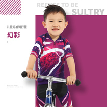 LB summer children's short-sleeved cycling clothes wheel skating suit balloon race riding suit men and women