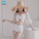 Nữ thần Sanya-Dongdaemun áo tắm trắng tiên nữ quạt ren dài tay áo tắm hai mảnh sexy suối nước nóng - Bộ đồ bơi hai mảnh