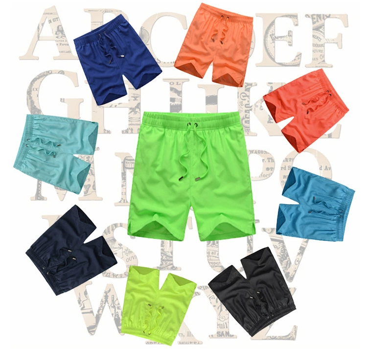 Sanya - màu rắn mùa hè quần mới đi biển năm quần thoải mái thể thao lướt đôi quần short nam và nữ thủy triều