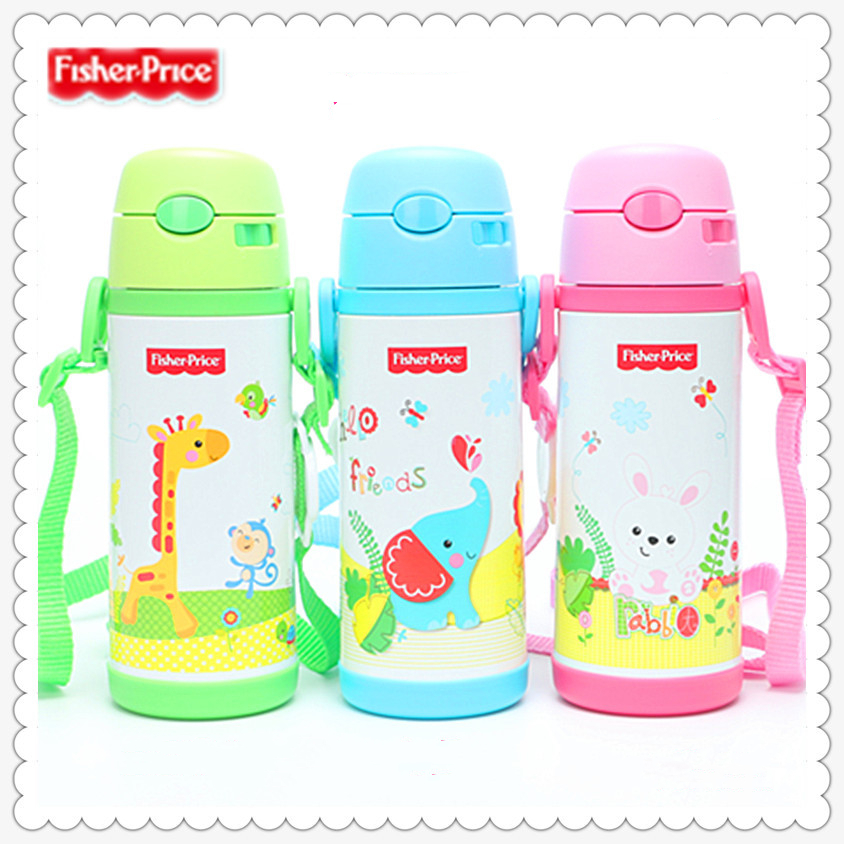 Fisher 8605 Children insulated straws Cup baby anti-leakage braces Drink Cups Elementary Students Stainless Steel Insulated Kettle-Taobao