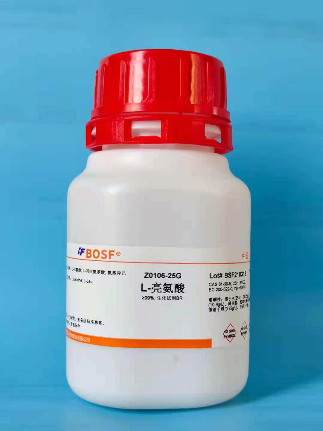 实验试剂 L-亮氨酸/L-白氨酸/L-Leucine/ L-Leu/CAS:61-90-5 25克