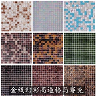 Волшебная золотая линия мозаичная стеклянная стеклянная стеклянная нордическая кухня кухня для ванной комнаты плитка плитка плитка для охраняемой периодической задней стены