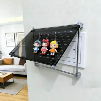 Diy stainless steel light shaft acrylic hole plate electrical box box decorative activity concealing baffle wall-mounted storage rack