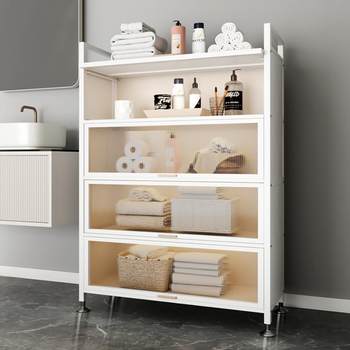 Bathroom toilet rack toilet multi-layer washbasin towel storage cabinet toilet supplies sewing storage cabinet