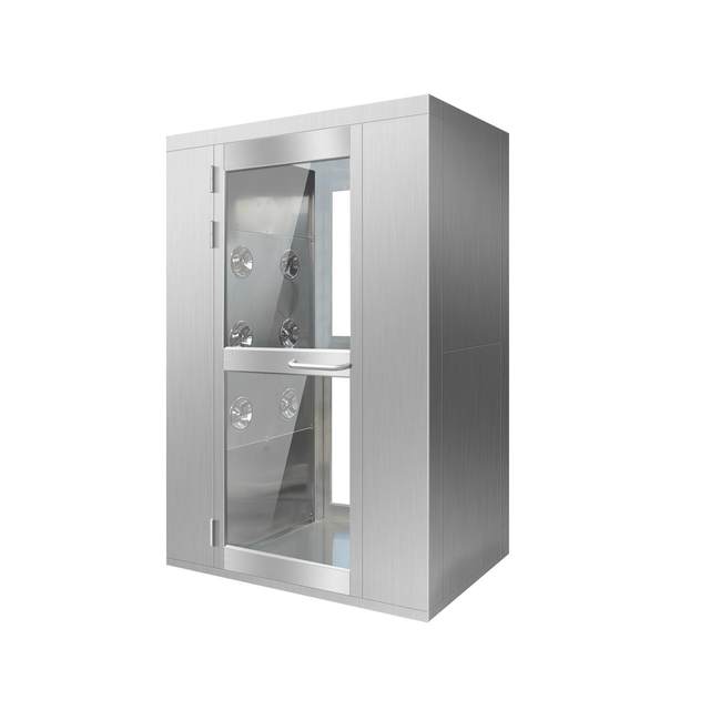 Double double hair shower room Food factory dust-free workshop cargo air shower door Intelligent induction air shower room cargo shower door