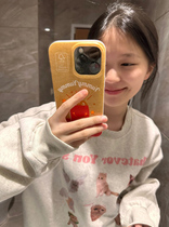 American Hiphop Flowers Grey Cartoon Alphabet Hooded Sweatshirt Woman Spring Autumn Loose Oversize 100 Hitch Blouse Tide