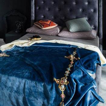 High-quality cloud blanket nordic blanket flannel coral velvet blanket thickened autumn and winter leisure blanket