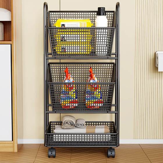 卫生间洗漱台置物架落地洗衣用品储物柜洗手间厕所浴室移动收纳架