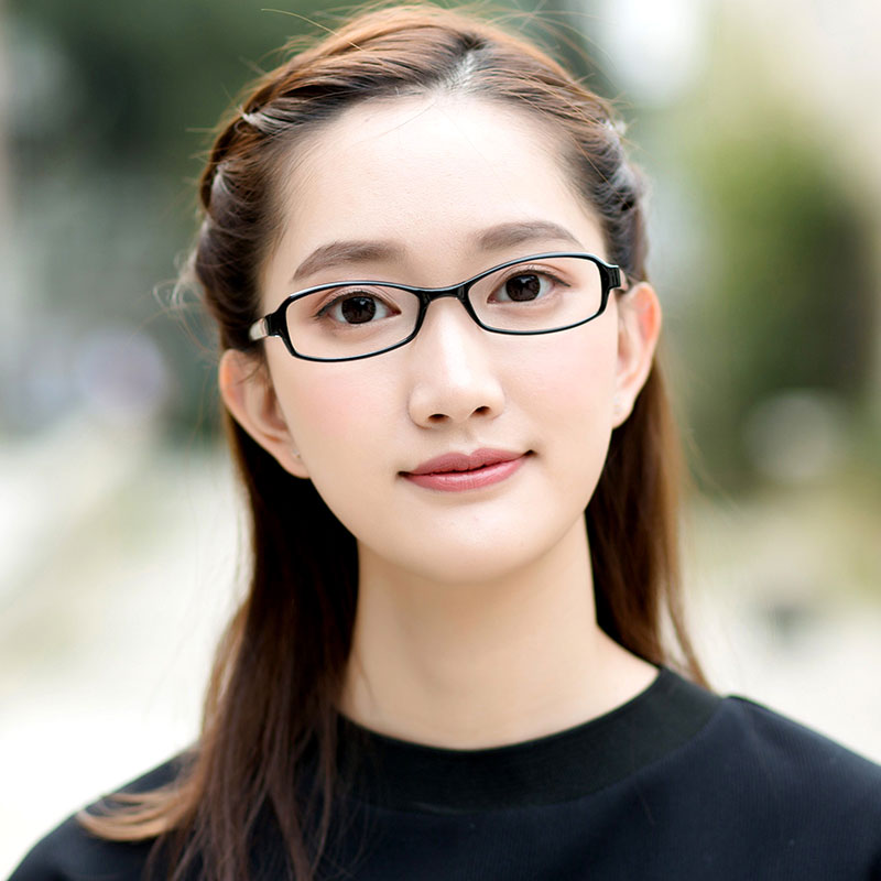 Korean ultra-light glasses frame female tr90 small square frame flower legs anti-blue light myopia glasses can be equipped with height number