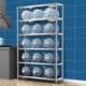Six-layer thickened shelf kitchen stainless steel storage rack floor-standing multi-layer storage rack storage thickened pot rack