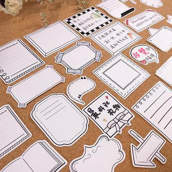 Cultural wall inspirational slogans, writeable dialog bubble box labels, hand diary, photo album decoration stickers