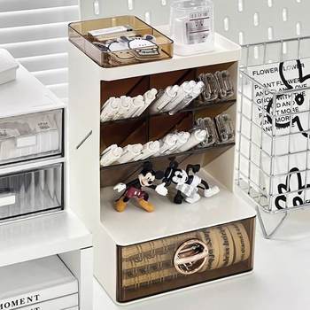 Inclined pen holder office desktop storage box pen bucket student desk stationery miscellaneous box storage box pen holder