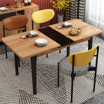 Dining table and chair combination modern simple dining table telescopic small family dining table multifunctional Nordic folding rectangle
