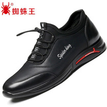 Spider King Spring Fall Tours Shoes Young Mens Sport Casual Plus Suede Leather Shoes Leather Small Leather Shoes Trend Sign
