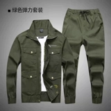 Хлопковый эластичный камуфляжный износостойкий комплект для работы, защита от ожогов