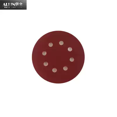 Round 5 inch 8 hole 125mm alumina flocking sandpaper 80 mesh-1000 mesh for choice of sand paper machine accessories