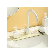 Silicone faucet splash pad kitchen countertop bathroom sink drain pad hand washing faucet slope splash pad