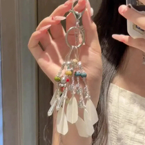 Badminton pendant diy handwoven material bag schoolbag jewelry bag keychain Chinese Valentines Day gift for girlfriend