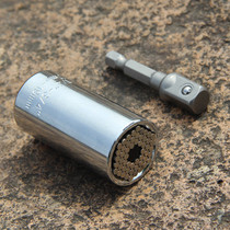 Universal sleeve head magic socket ratchet socket wrench multifunctional hand drill socket 7-19mm