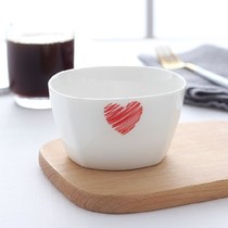 Four Corner Bowls Square Rice Bowls Home single-eating Good-looking Bowls teenage girl Big Little Fresh and fresher day style