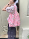 Korean pink embossed sweet and cute one-shoulder vest bag with large capacity flowers and versatile student class computer bag for women