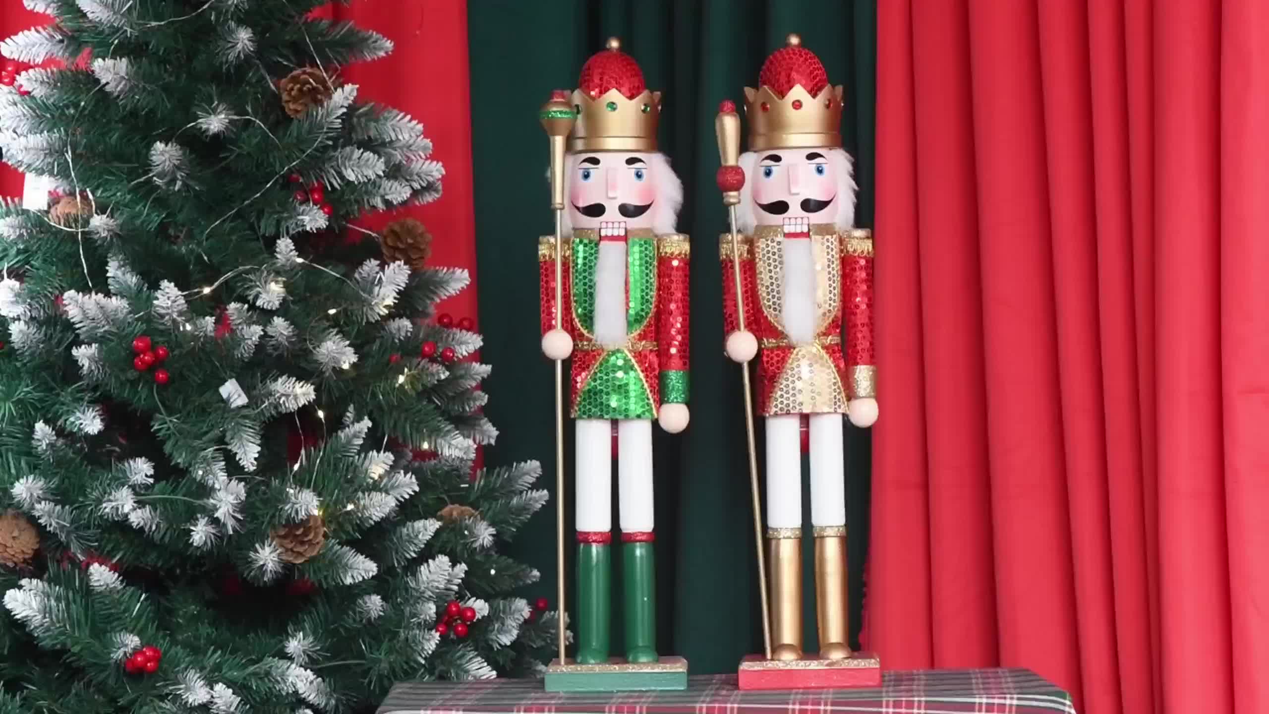 Nutcracker Wholesale Customizable Wooden 50 Cm Nutcracker For Christmas Decoration Supplies