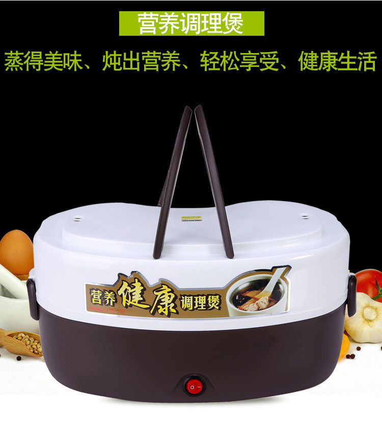 Multifunctional Nutritional Health Conditioning Saucepan Electric Lunch Box Double Cooking Lunch Box Mini Electronic Pot Special Price