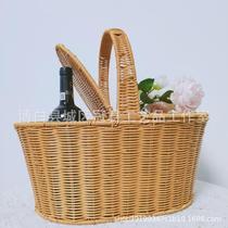Boutique hotel cleaning basket property cleaning basket portable woven plastic bathroom basket picnic shopping tool vegetable basket