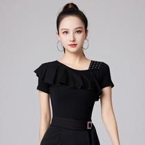 Latin dance tops for women new fashion modern dance practice clothes ruffled ballroom dance design ballroom dance clothes summer